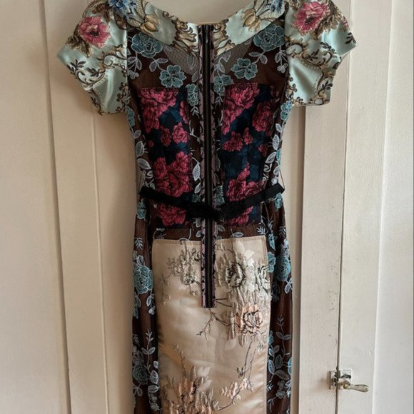 Pieced Brocade Dress Beguile Byron Lars Sz 4 - NWOT - Picture 11 of 13